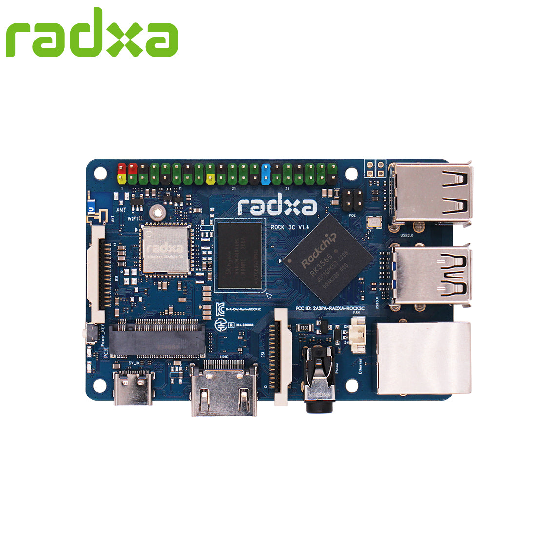 RadxaROCK3CBlueEditionwithWiFi6/BT5.4-High-Performance,Low-Cost,RK3566Inside!