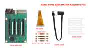 Radxa Penta SATA HAT - Up to 5x SATA disks HAT